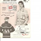 Mary Maxim 436, Unisex Sail Boat and Anchor  Graph Style Cardigan Knitting Pattern