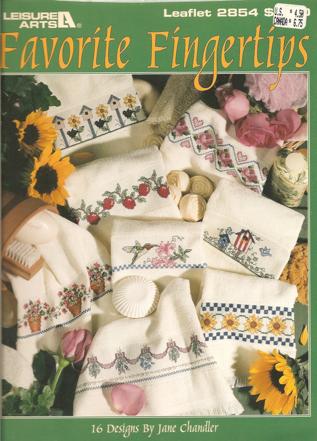 Favorite Fingertip Towels Cross Stitch Pattern, Leisure Arts 2854