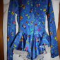 GIRL'S SIZE L ROYAL BLUE BUTTERFLY FIGURE SKATING DRESS