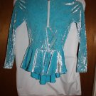 GIRL'S SIZE M TURQUOISE BLUE FIGURE SKATING DRESS