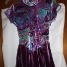 GIRL'S SIZE M TIE-DYED PURPLE FIGURE SKATING DRESS