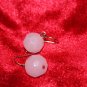 Greek Rose Quartz Milk Bead Earrings