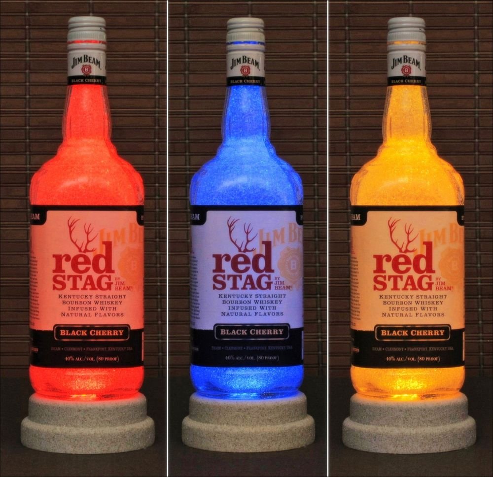 Jim Beam Red Stag Color Changing Rgb Led Remote Control Bottle Lamp Jim Beam Red Stag Color Changing Rgb Led Remote Control Bottle Lamp Light Bar