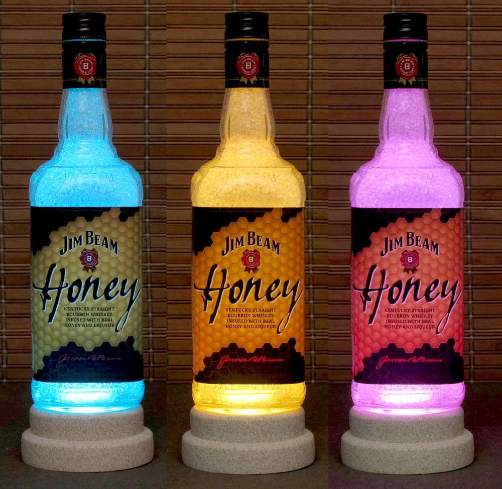 Jim Beam Honey Whiskey Rgb Led Remote Control Bottle Lamp Color Jim Beam Honey Whiskey Rgb Led Remote Control Bottle Lamp Color Change Light Bar