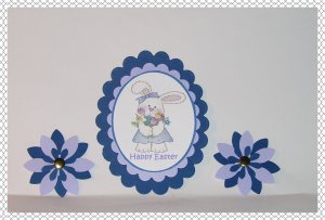 Happy Easter Bunny w/Flowers-3pc set