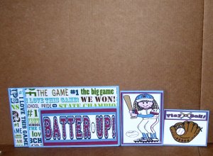 Batter Up Girl-5pc Mat Set