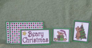 Beary Christmas-Bear w/tree-5pc Mat Set