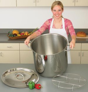 KTSP65 - Precise Heat 65qt 9Element Surgical Stainless Steel Stock Pot.