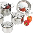 KTSSCW9 - Chefs Secret 9pc 18/10 Stainless Steel Cookware with Hammered Texture