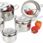KTSSCW9 - Chefs Secret 9pc 18/10 Stainless Steel Cookware with Hammered Texture