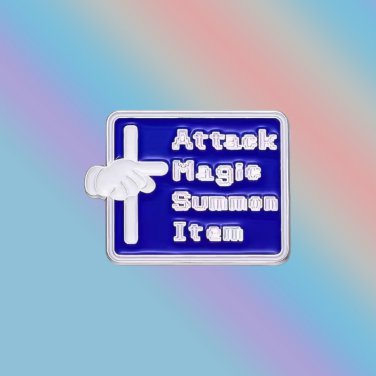 RPG Gaming Menu Enamel Pin
