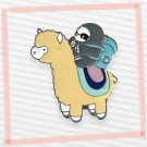 Alpaca and Sloth Enamel Pin