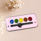 Mood Emotional Sliding Scale Enamel Pin (Pink Smiley Faces)