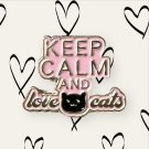 Cats Enamel Pin (Keep Calm and Love Cats)
