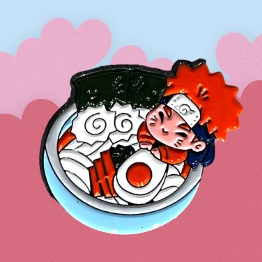 Naruto Enamel Pin (Q Naruto on Ramen)