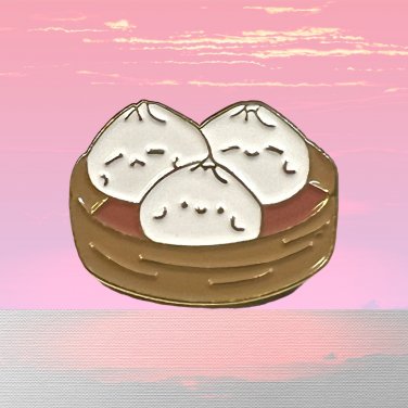 Basket of Buns Enamel Pin