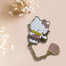 Sanrio Enamel Pin with Chain/Charm (Hello Kitty)