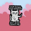 Cat with Knife Enamel Pin