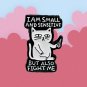 Cat with Knife Enamel Pin
