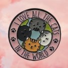 Love all The Cats in the World Enamel Pin
