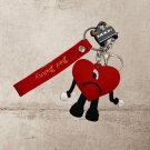 BAD BUNNY Heart Mascot Character Keychain with Charm and Strap (V1)