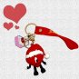 BAD BUNNY Heart Mascot Character Keychain with Charm and Strap (V3)