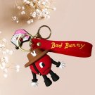 BAD BUNNY Heart Mascot Character Keychain with Charm and Strap (V6)