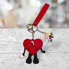 BAD BUNNY Heart Mascot Character Keychain with Charm and Strap (V11)