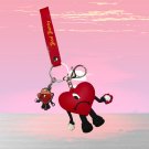 BAD BUNNY Heart Mascot Character Keychain with Charm and Strap (V12)