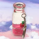 Cherry Milk Bottle Keyring