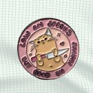 Low on Spoons But Good on Knives Kitty Enamel Pin