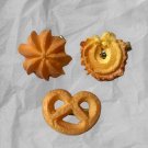 Set of 3 Danish Cookies Hair Clips