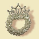 Faux Pearl Beaded Hair Band with Tiara (V1)