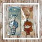 Evangelion Rei and Asuka Rubber Characters