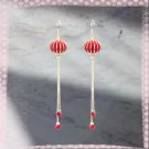 Lunar New Year Earrings Chinese Lanterns with Droplets (K)