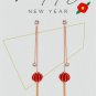 Lunar New Year Earrings Chinese Lanterns with crystal Droplets Version 2 (Q)