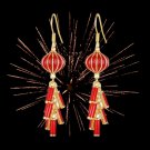 Lunar New Year Earrings Lantern with Firecrackers (T)