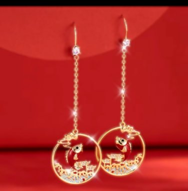 Lunar New Year Earrings Lucky Koi Fish (L)