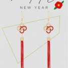 Lunar New Year Earrings Lucky Chinese Knot with Tassels (C)