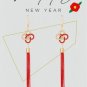 Lunar New Year Earrings Lucky Chinese Knot with Tassels (C)