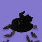 Black Cat with Witche's Hat Enamel Pin