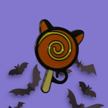Halloween Kitty Candy Enamel Pin