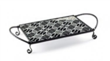 Mud Pie, Cosmopolitan Serving Stand With Glass Board