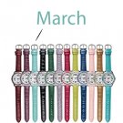 March Pavé Bezel Birthstone Watch - Avon
