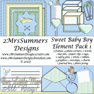 Sweet Baby Boy Element Pack 1