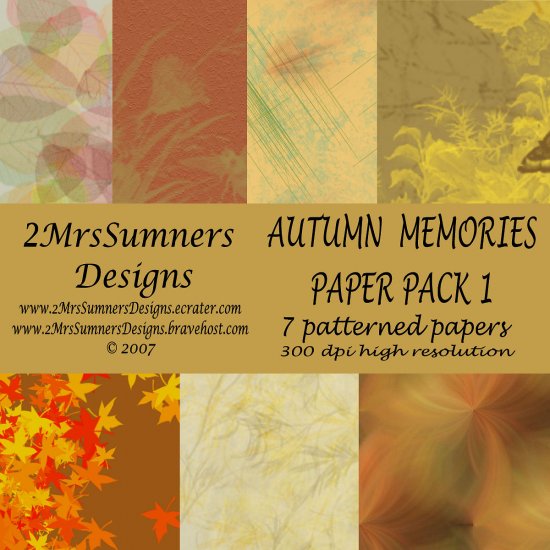 Autumn Memories Paper Pack 1