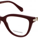 SALVATORE FERRAGAMO SF2974-601-52 Eyeglasses Eye Glasses 601 BURGUNDY Authentic