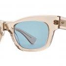Garrett Leight WOZ Sunglasses Sun Glasses Transparent Brown Blue Lenses  New