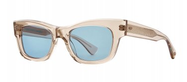 Garrett Leight WOZ Sunglasses Sun Glasses Transparent Brown Blue Lenses  New