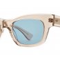 Garrett Leight WOZ Sunglasses Sun Glasses Transparent Brown Blue Lenses  New